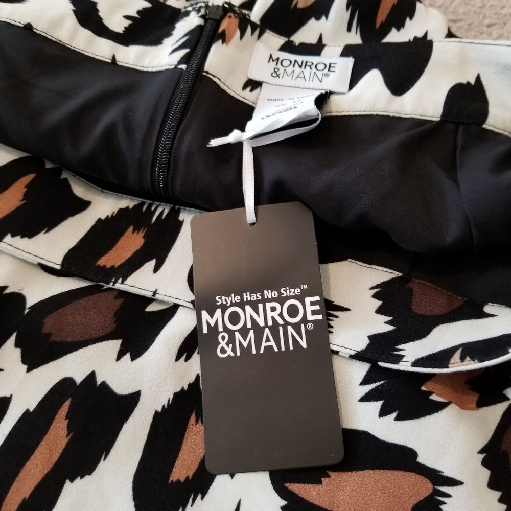 Monroe & Main Leopard Skirt, Size 14, NWT - Picture 6 of 11